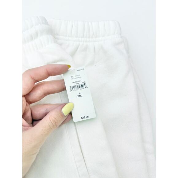Gap white high rise jogger sweatpants - size large tall - Picture 6 of 6